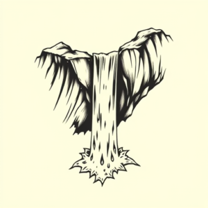 Norse Waterfall Tattoo