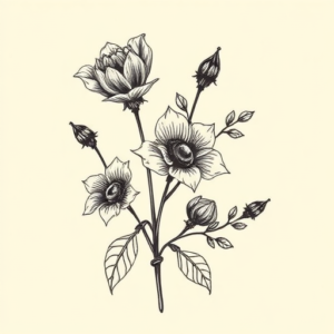 Norse Wildflower Tattoo