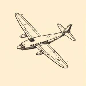 Old School Airplane Tattoo