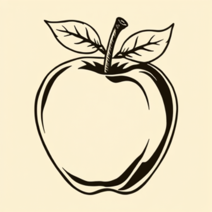Old School Apple Tattoo