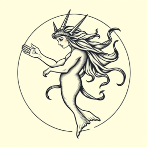 Old School Aquarius Tattoo