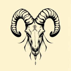 Old School Aries Tattoo