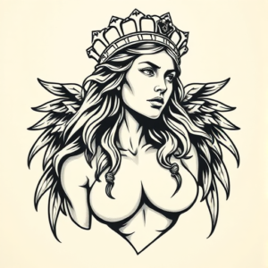 Old School Athena Tattoo