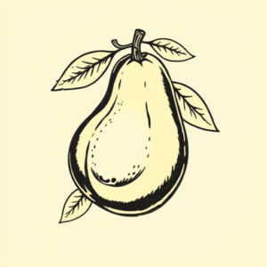 Old School Avocado Tattoo