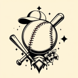Old School Baseball Tattoo