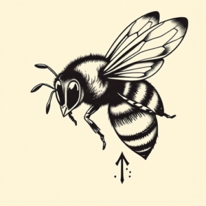 Old School Bee Tattoo