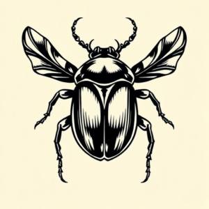 Old School Beetle Tattoo