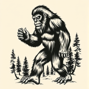 Old School Bigfoot Tattoo