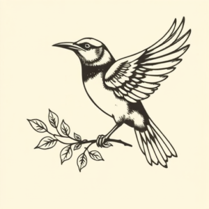 Old School Bird Tattoo