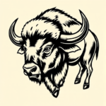 Old School Buffalo Tattoo