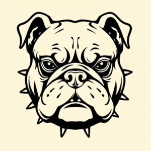 Old School Bulldog Tattoo