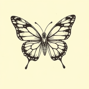 Old School Butterfly Tattoo