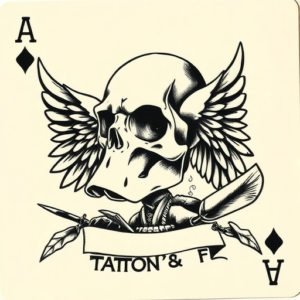 Old School Card Tattoo
