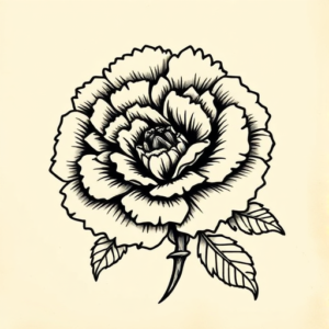 Old School Carnation Tattoo