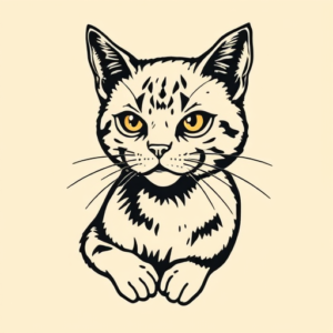 Old School Cat Tattoo