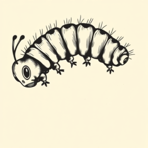 Old School Caterpillar Tattoo