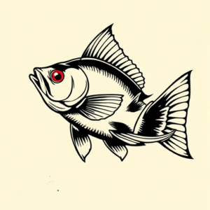 Old School Catfish Tattoo