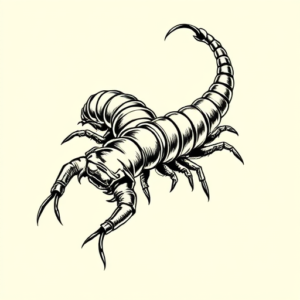 Old School Centipede Tattoo