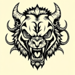 Old School Cerberus Tattoo