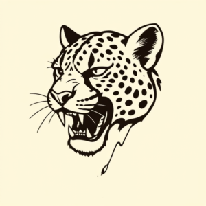 Old School Cheetah Tattoo