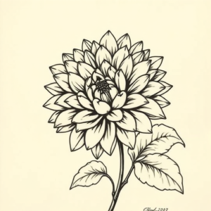 Old School Chrysanthemum Tattoo