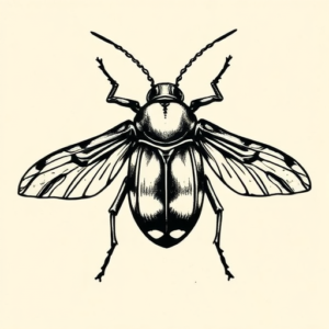 Old School Cicada Tattoo