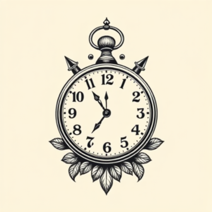 Old School Clock Tattoo