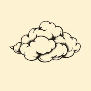Old School Cloud Tattoo