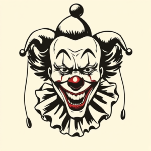 Old School Clown Tattoo