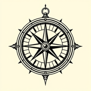 Old School Compass Tattoo