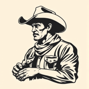 Old School Cowboy Tattoo