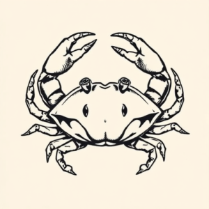 Old School Crab Tattoo