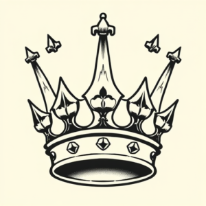 Old School Crown Tattoo