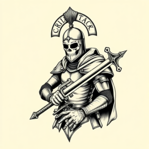 Old School Crusader Tattoo