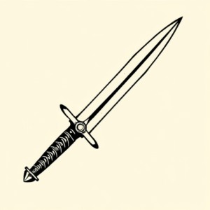 Old School Dagger Tattoo