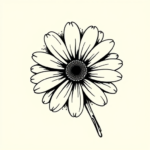 Old School Daisy Tattoo