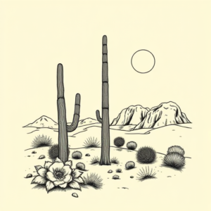 Old School Desert Tattoo