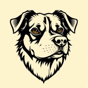 Old School Dog Tattoo