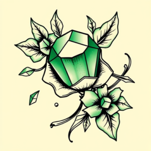 Old School Emerald Tattoo