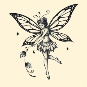 Old School Fairy Tattoo