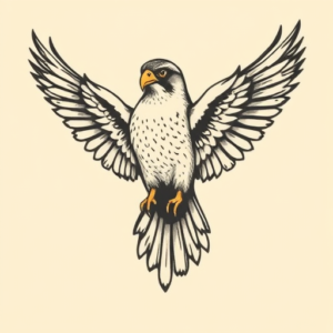 Old School Falcon Tattoo