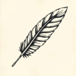 Old School Feather Tattoo