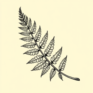 Old School Fern Tattoo