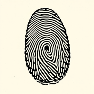 Old School Fingerprint Tattoo