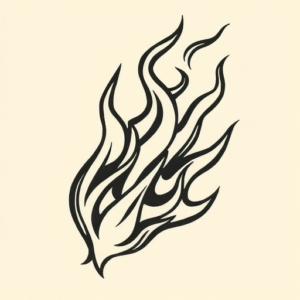 Old School Flame Tattoo