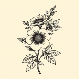 Old School Floral Tattoo