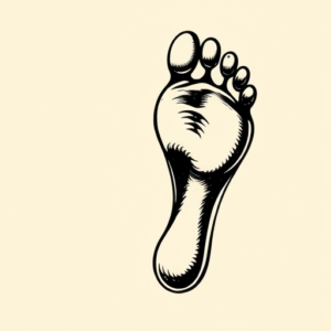 Old School Footprint Tattoo