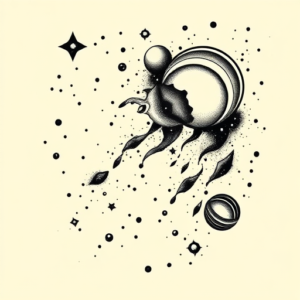 Old School Galaxy Tattoo