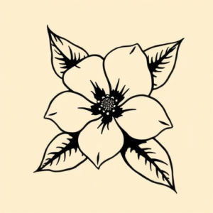 Old School Gardenia Tattoo