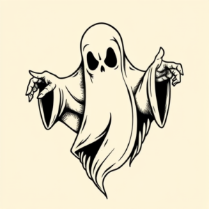 Old School Ghost Tattoo